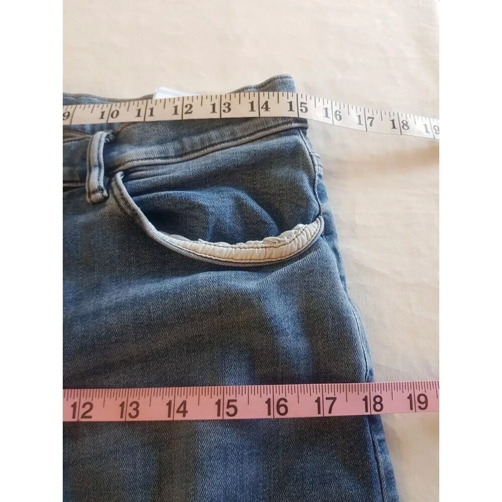 Banana Republic Mens Jeans Straight Fit Denim Rodeo Medium Wash Whisker Sz 31x32
